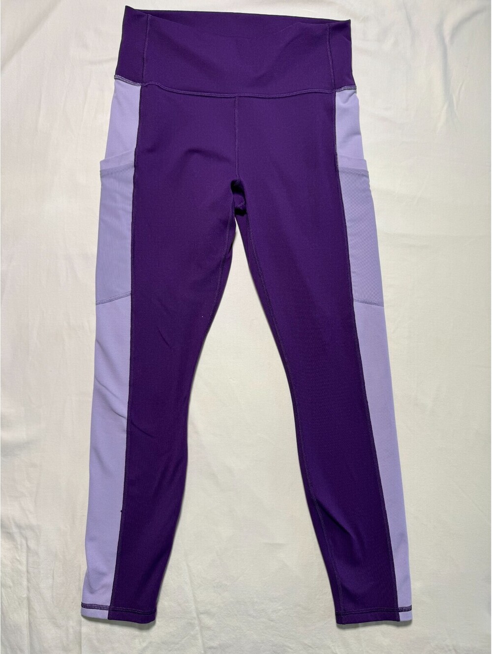 Fabletics Powerhold High-Wasted Leggings Women's Size Med 25" Inseam Plum/Lilac